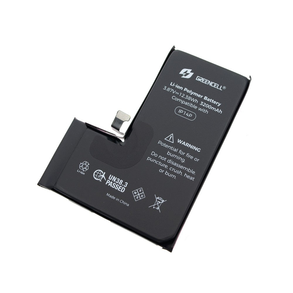 iPhone 14 Pro Replacement Battery with Adhesive Strips 3200mAh iPhone 14 Pro Replacement Battery with Adhesive Strips 3200mAh